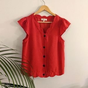Sweet Red Vintage-look Top
